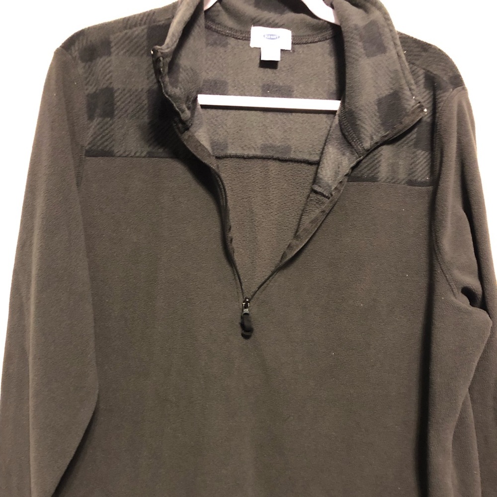 Old Navy Checkered Quarter ZIP Fleece